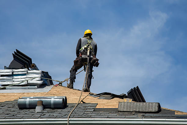 Professional Roof Replacement technician working in Warners, NY